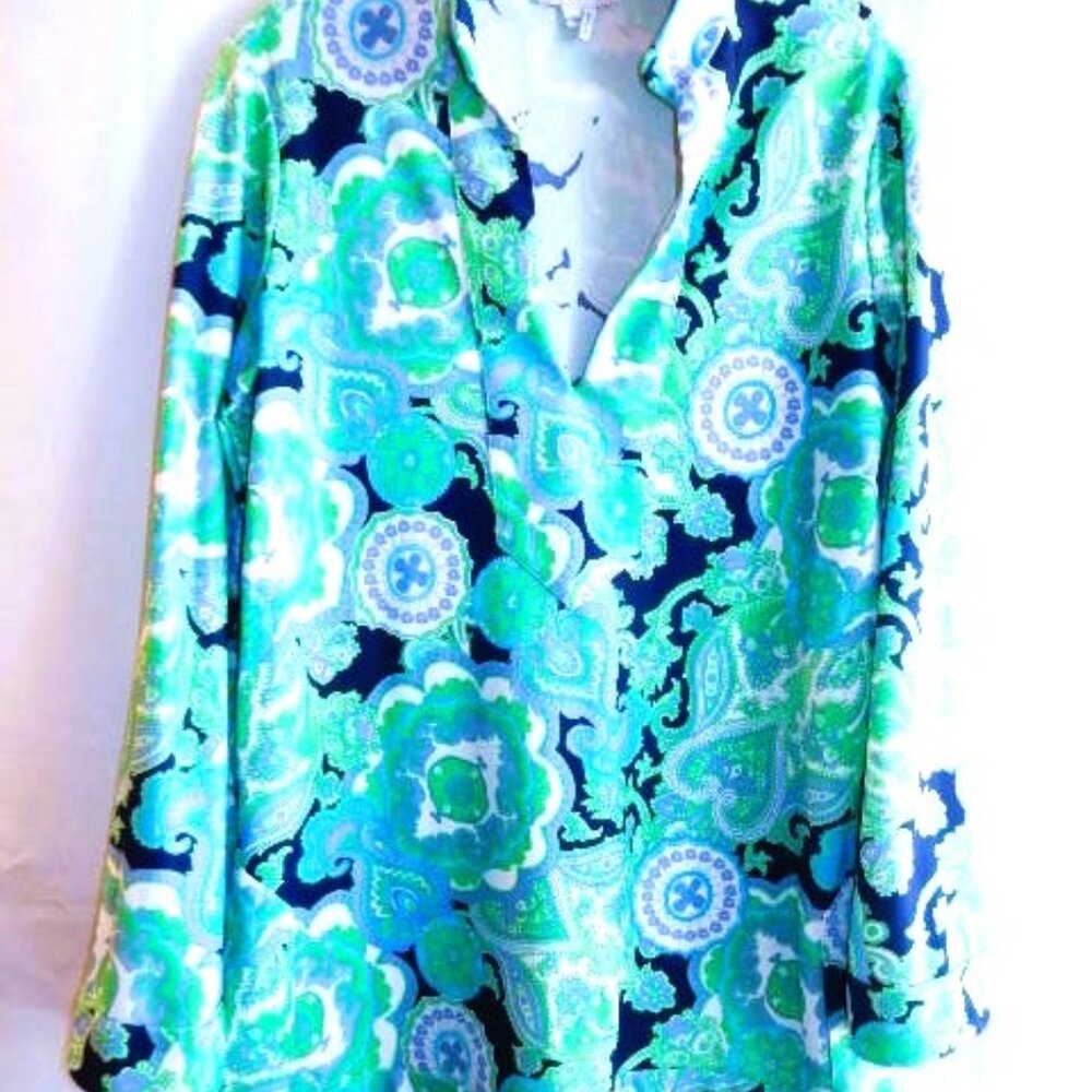 Jude Connally Multicolor Knit Tunic Top in Size L